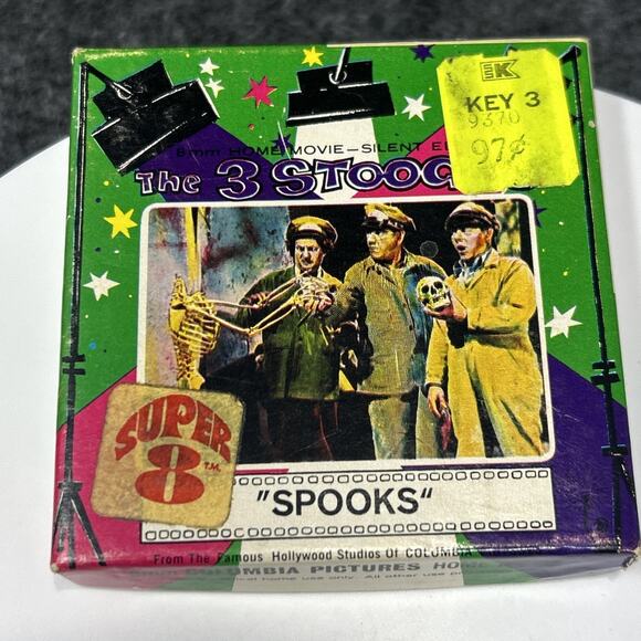 Vintage Columbia Pictures The 3 Stooges Spooks 8mm Film Reel Movie Collectible - Picture 3 of 11